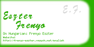 eszter frenyo business card